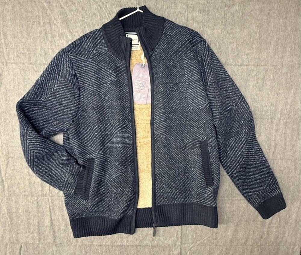 BRAVE SOUL LONDON Mens NEW Full Zip Knited Lined Sweater Jacket 2XL